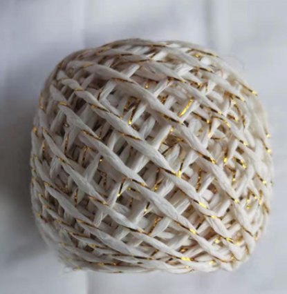 PAPER ROPE WITH GOLD WIRE